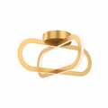 Dals Atom 16 inch Flushmount Double Vertical Ring, Gold FDB-CC-GD